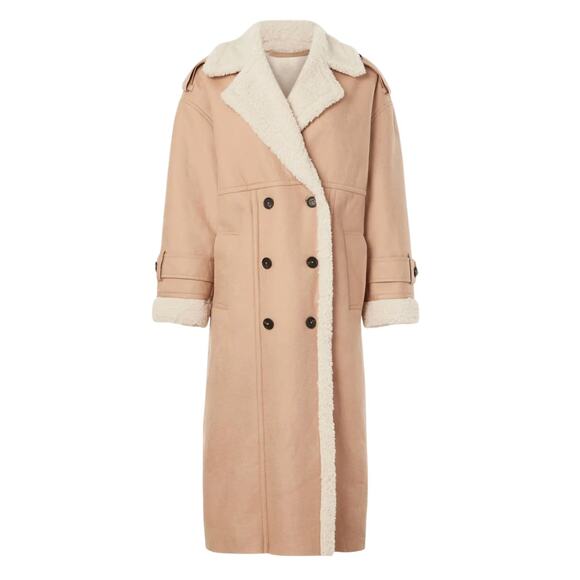 Great Jones Lined Sherpa Coat in Brown, Size S - Picture 1 of 11